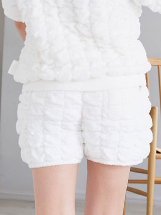 Bubble Moco Fleece Shorts in OFF WHITE, Women's Loungewear Shorts at Gelato Pique USA.