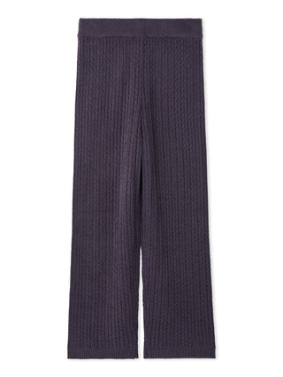 Smoothie Aran Knit Lounge Pants in Navy, Women's Loungewear Lounge Pants at Gelato Pique USA