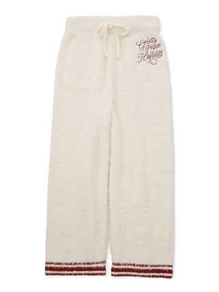 HOLIDAY Feather Lounge Pants in Off White, Women's Loungewear Pajama Pants & Sleep Pants at Gelato Pique USA