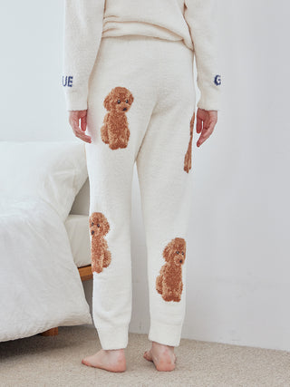 Toy poodle Pajama Pants in off White, Women's Loungewear Pants Pajamas & Sleep Pants at Gelato Pique USA