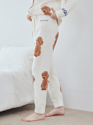 Toy poodle Pajama Pants in off White, Women's Loungewear Pants Pajamas & Sleep Pants at Gelato Pique USA