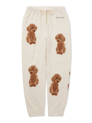 Toy poodle Pajama Pants in off White, Women's Loungewear Pants Pajamas & Sleep Pants at Gelato Pique USA