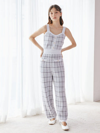 Tweed-Like Lounge Pants in Blue, Women's Loungewear Pants Pajamas & Sleep Pants at Gelato Pique USA