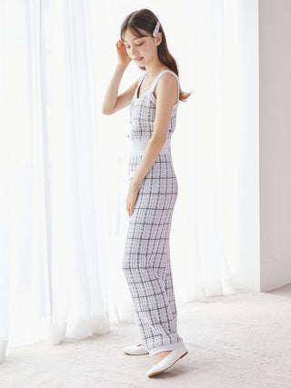 Tweed-Like Lounge Pants in Blue, Women's Loungewear Pants Pajamas & Sleep Pants at Gelato Pique USA