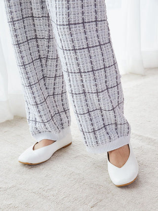 Tweed-Like Lounge Pants in Blue, Women's Loungewear Pants Pajamas & Sleep Pants at Gelato Pique USA