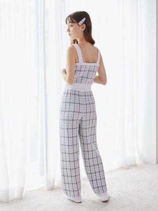 Tweed-Like Lounge Pants in Blue, Women's Loungewear Pants Pajamas & Sleep Pants at Gelato Pique USA