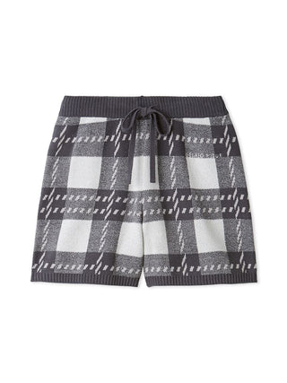 Air Moco Checkered Lounge Shorts in Navy, Women's Loungewear Shorts at Gelato Pique USA