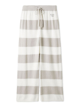 Smoothie 2-Border Pants in soft pastel stripes, featuring hip pockets and drawstring waist for comfort and style.