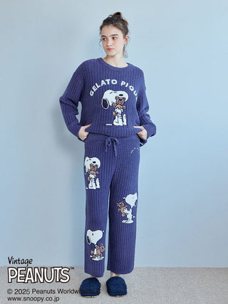 [PEANUTS] SNOOPY×BEAR Jacquard Pants