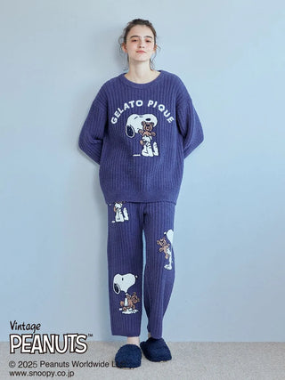 [PEANUTS] SNOOPY×BEAR Jacquard Pants