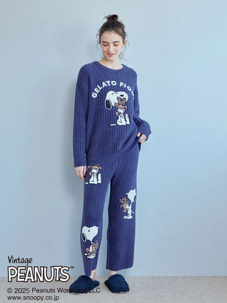 [PEANUTS] SNOOPY×BEAR Jacquard Pants