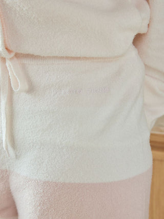 Gelato Pique USA Durable Smoothie Border Lounge Shorts in soft pink, showcasing premium loungewear comfort and style.