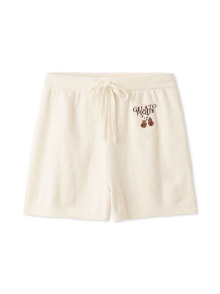 Panda Jacquard Lounge Shorts by Gelato Pique with embroidered panda detail, ultra-soft fabric for cozy comfort.