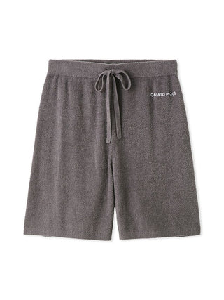 Gelato Pique USA Smoothie Lite Lounge Shorts, premium loungewear and sleepwear, in charcoal with embroidered logo and pockets.