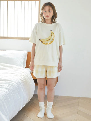 ルームウェア・パジャマ gelato pique Check pattern short pants PWNP245129 Checkered Jacquard Shorts