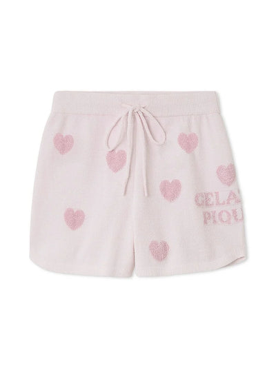 Heart Jacquard Shorts gelato pique