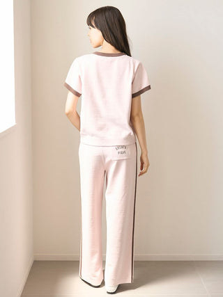 Airy Moco Sporty Border Long Pants