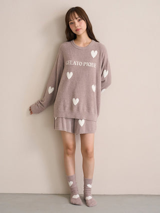 Warm Smoothie Heart Jacquard Shorts