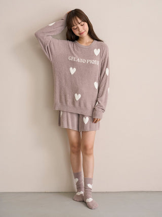 Warm Smoothie Heart Jacquard Shorts