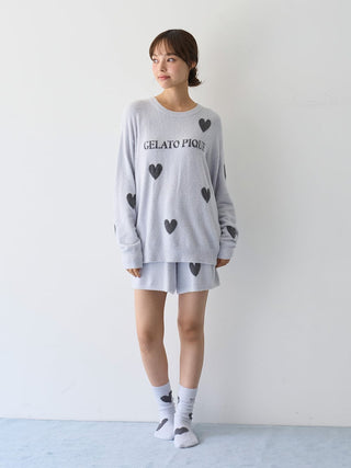 Warm Smoothie Heart Jacquard Shorts