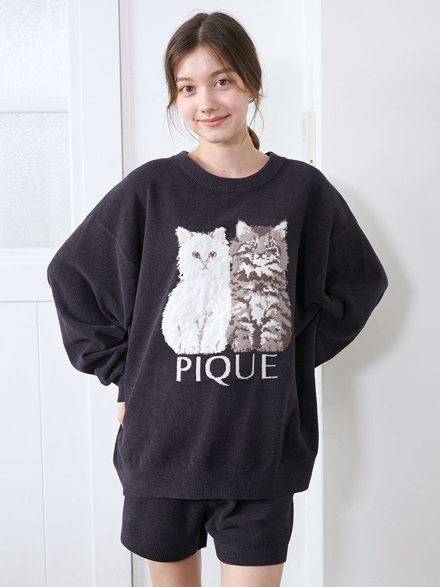 Airy Moco Twin Cats Shorts