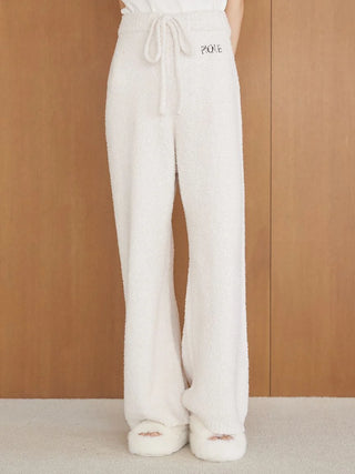 Melange Logo Embroidered Long Pants