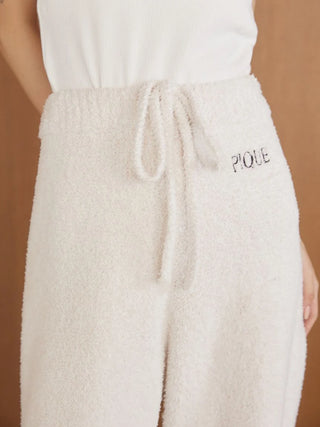 Melange Logo Embroidered Long Pants