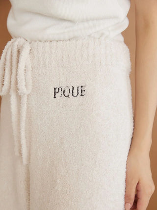 Melange Logo Embroidered Long Pants