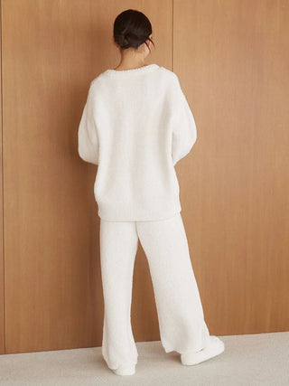 Melange Logo Embroidered Long Pants