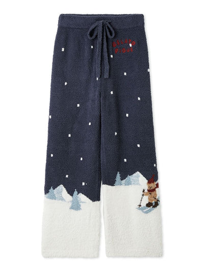 [HOLIDAY] Skiing Bear Jacquard Pants gelato pique