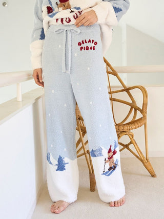 [HOLIDAY] Skiing Bear Jacquard Pants