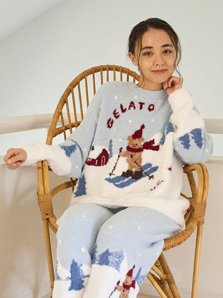[HOLIDAY] Skiing Bear Jacquard Pants