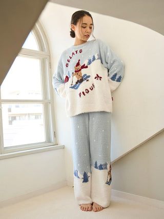 [HOLIDAY] Skiing Bear Jacquard Pants
