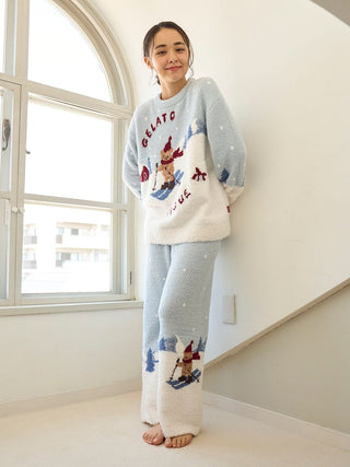 [HOLIDAY] Skiing Bear Jacquard Pants