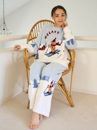 [HOLIDAY] Skiing Bear Jacquard Pants