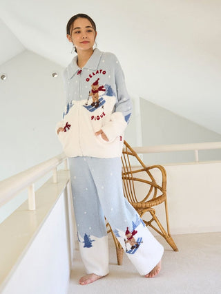[HOLIDAY] Skiing Bear Jacquard Pants