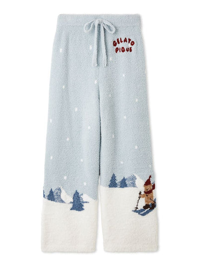 [HOLIDAY] Skiing Bear Jacquard Pants gelato pique