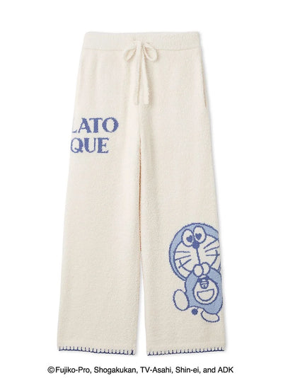 [Doraemon] Women’s Baby Moco Jacquard Long Pants gelato pique