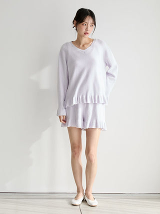 Smoothie Flowery Ribbed Frill Shorts