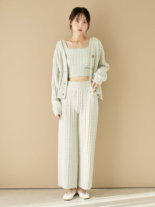 Spring Airy Moco Aran Long Pants