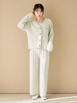 Spring Airy Moco Aran Long Pants