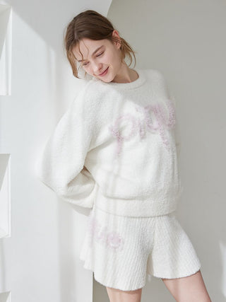 Frill Logo Rib Feather Short Pants