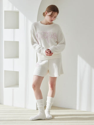 Frill Logo Rib Feather Short Pants