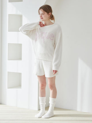 Frill Logo Rib Feather Short Pants