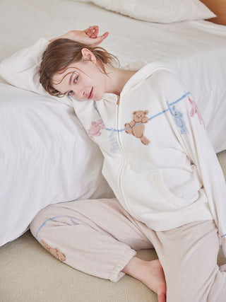 Airy Moco Laundry Animals Jacquard Long Pants