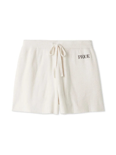 Smoothie Rib Logo Embroidery Shorts gelato pique