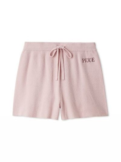 Smoothie Rib Logo Embroidery Shorts gelato pique