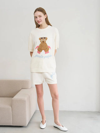 Airy Moco Summer Logo Jacquard Shorts