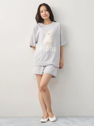 Fluffy Variety Motif Jacquard Shorts