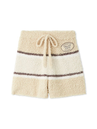 Gelato Pique Gelato Random Stripe Shorts in cream, front view